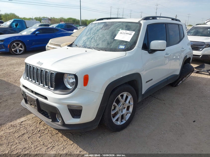 Vin: zacnjcbb1mpm32869, lot: 46820170, jeep renegade latitude fwd 20212