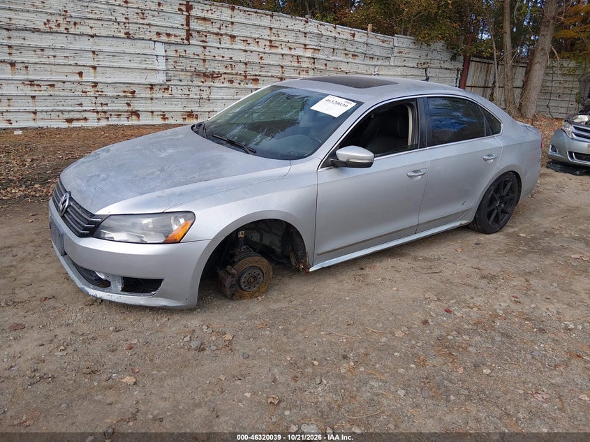 Vin: 1vwcp7a30dc076541, lot: 46820261, volkswagen passat 2.5l sel 20132