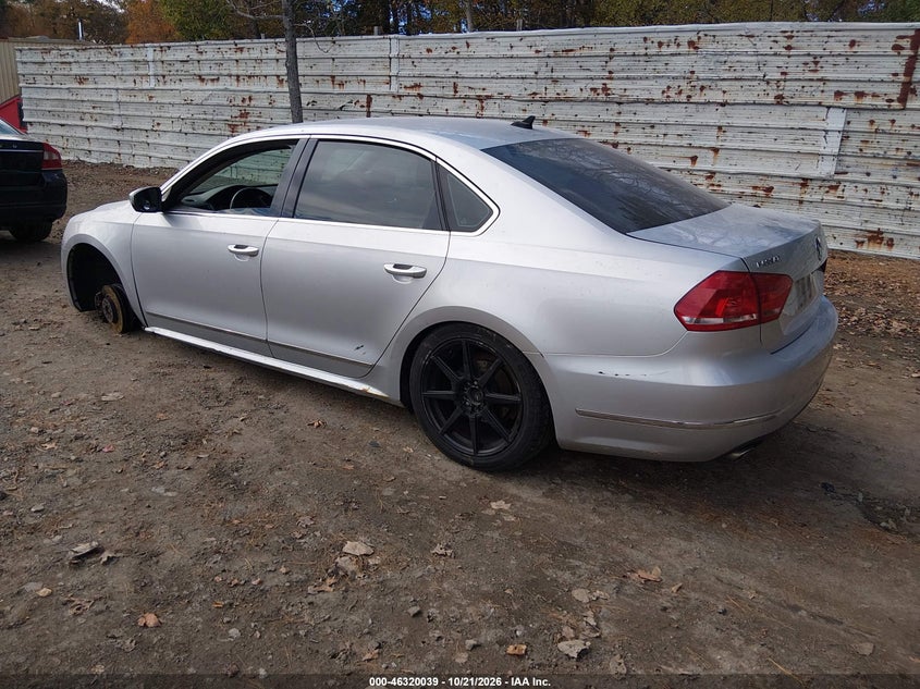 Vin: 1vwcp7a30dc076541, lot: 46820261, volkswagen passat 2.5l sel 20133