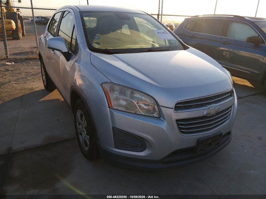 Vin: kl7cjksb0fb128074, lot: 46820472, chevrolet trax 1ls 20151