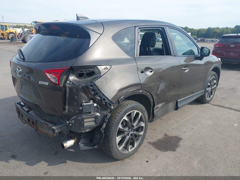 Vin: jm3ke4dy8g0723730, lot: 46820657, mazda cx-5 grand touring 20164
