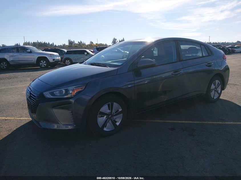 Vin: kmhc65lc2ju100623, lot: 46820731, hyundai ioniq hybrid blue 20182
