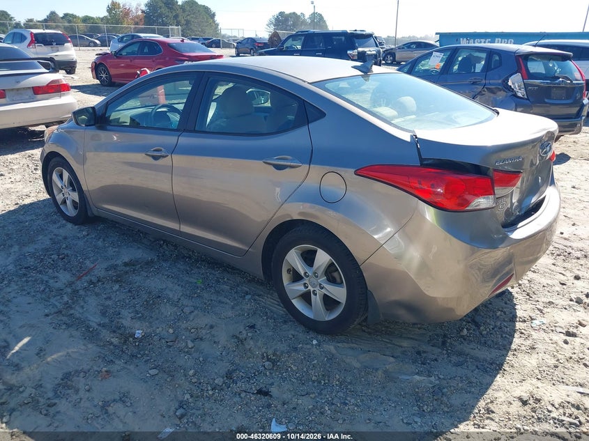 Vin: 5npdh4ae0dh274674, lot: 46820831, hyundai elantra gls 20133