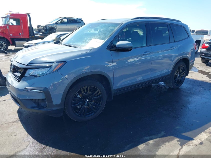 Vin: 5fnyf6h76nb045880, lot: 46820870, honda pilot awd black edition 20222