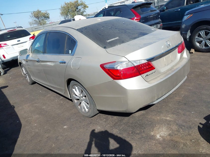 Vin: 1hgcr2f8xea115011, lot: 46820953, honda accord ex-l 20143