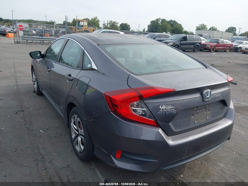Vin: 19xfc2f55he221659, lot: 46820991, honda civic lx 20173