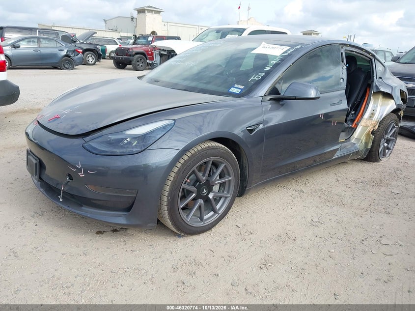 Vin: 5yj3e1ea2pf668335, lot: 46820996, tesla model 3 rear-wheel drive 20232