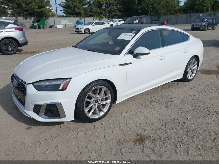 Vin: waufacf55ra077818, lot: 46821007, audi a5 sportback premium plus 45 tfsi quattro s tronic 20242