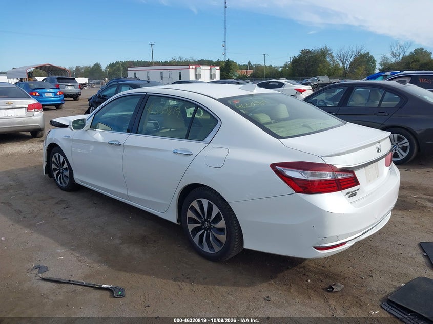 Vin: jhmcr6f5xhc027045, lot: 46821041, honda accord hybrid ex-l 20173