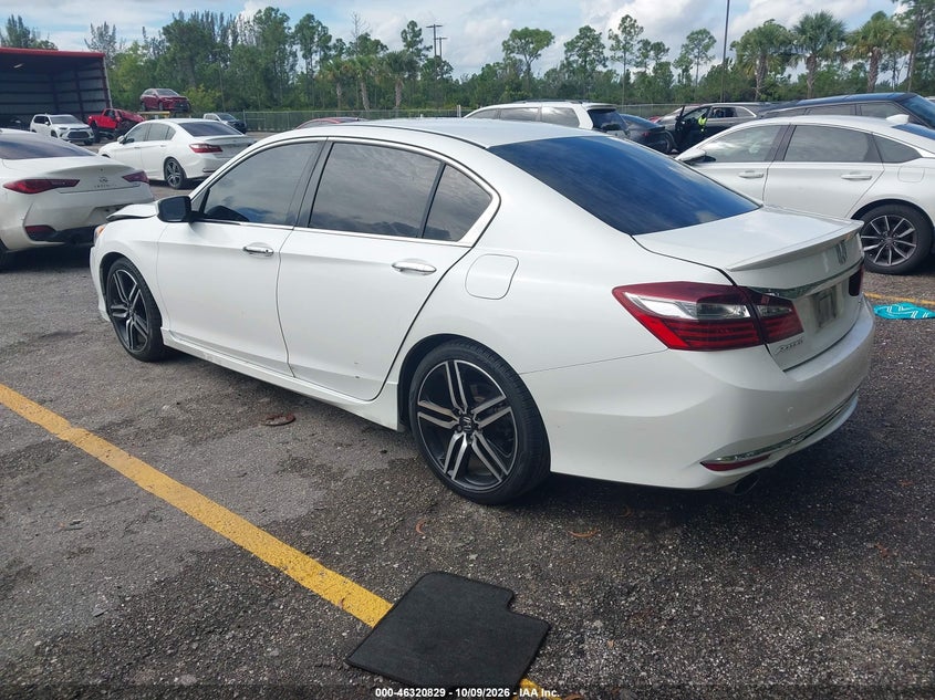 Vin: 1hgcr2f58ga185700, lot: 46821051, honda accord sport 20163
