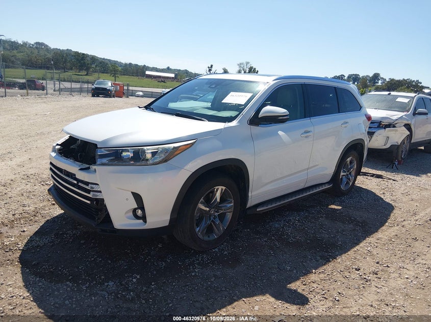 2019 Toyota Highlander Limited Platinum, Удар спереди, IAAI, VIN 5TDYZRFH8KS308673 — фото 2