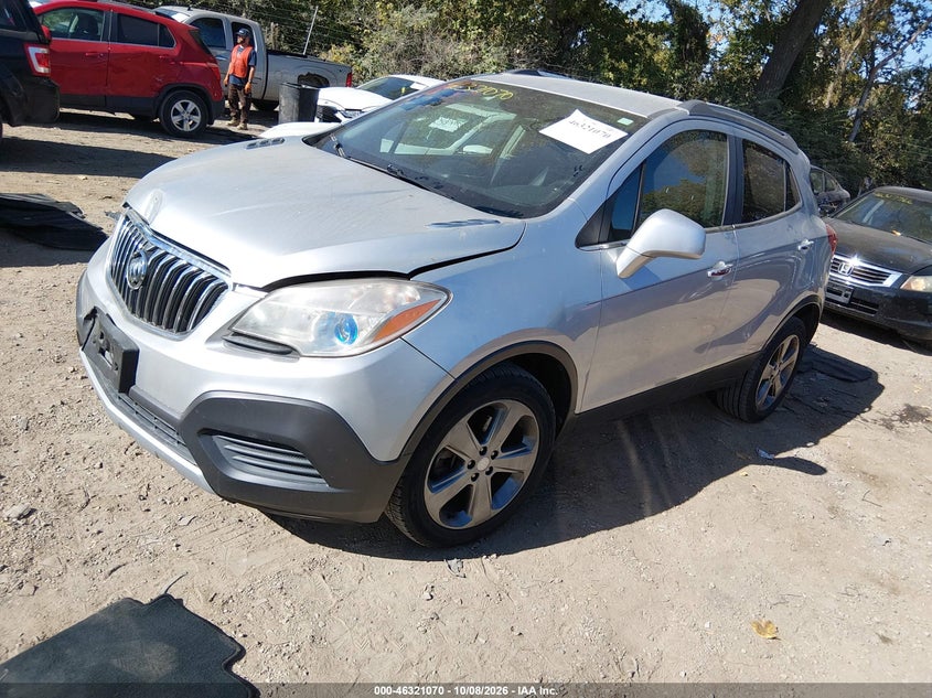 Vin: kl4cjasb2db054340, lot: 46821292, buick encore 20132