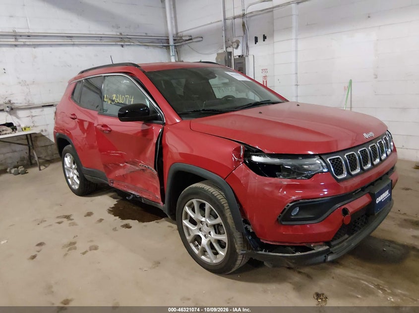 Vin: 3c4njdfn1pt533307, lot: 46821296, jeep compass latitude lux fwd 20231