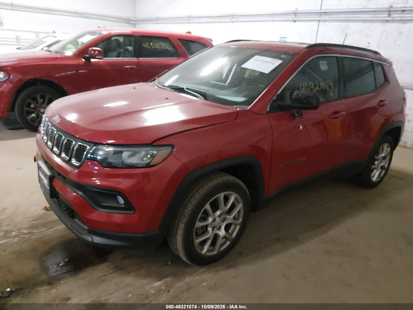 Vin: 3c4njdfn1pt533307, lot: 46821296, jeep compass latitude lux fwd 20232