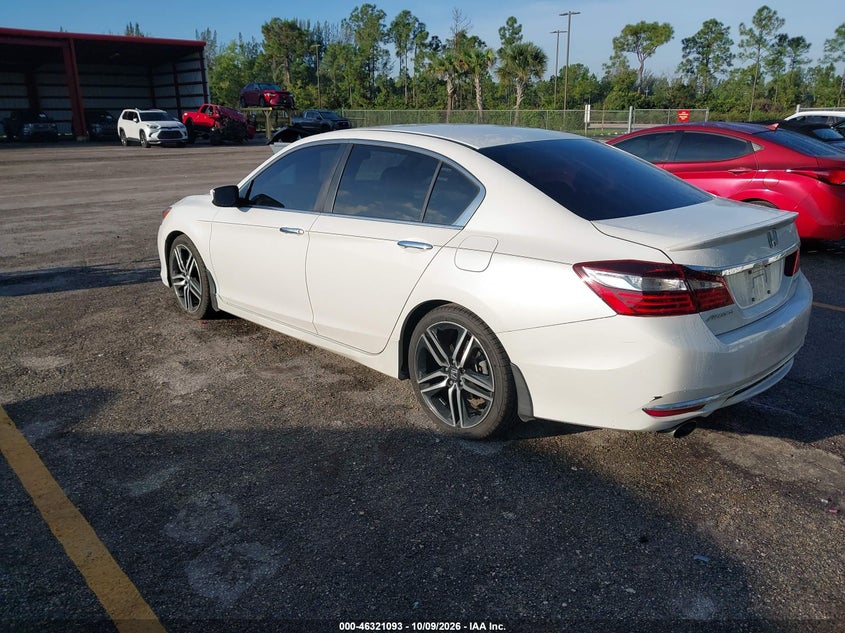 Vin: 1hgcr2f57ga168760, lot: 46821315, honda accord sport 20163