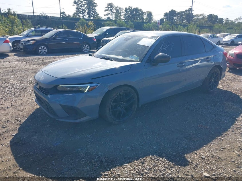 2022 Honda Civic Sport, Left Front, IAAI, VIN 2HGFE2F52NH534146 — photo 2