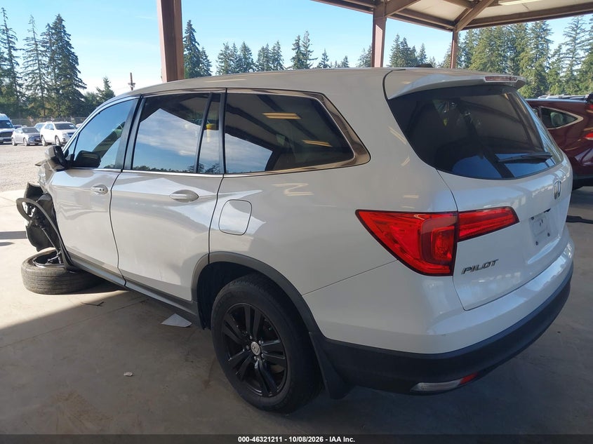 Vin: 5fnyf6h5xjb032185, lot: 46821433, honda pilot ex-l 20183
