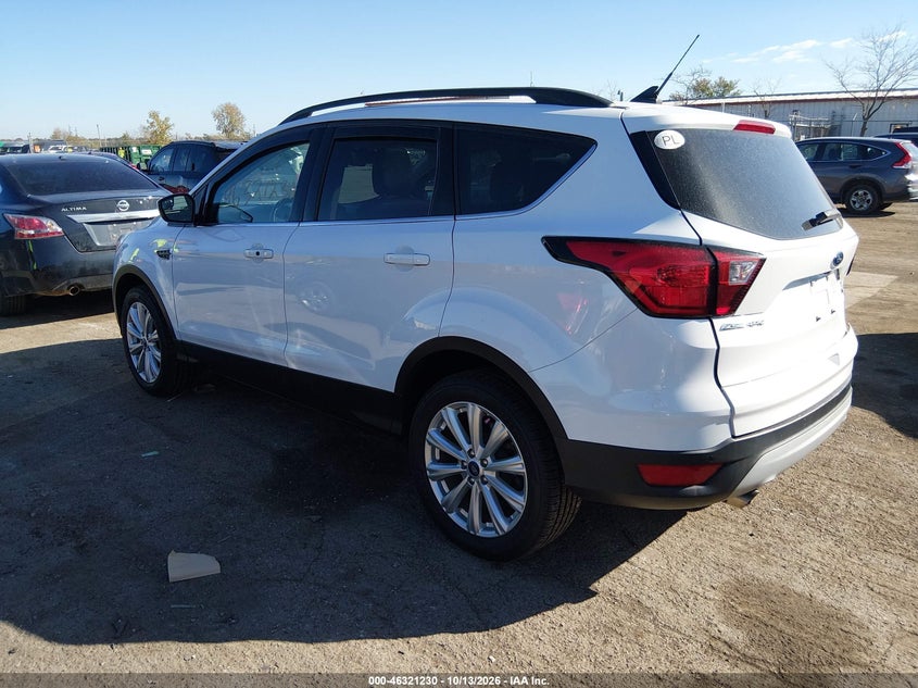 Vin: 1fmcu9hd3kua77188, lot: 46821452, ford escape sel 20193