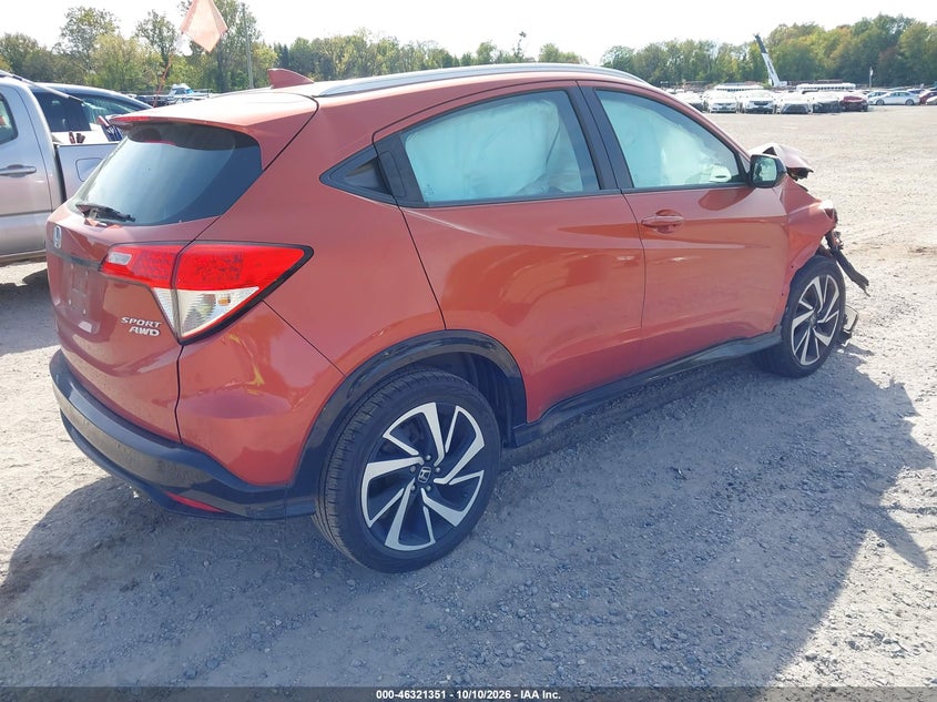 Vin: 3czru6h17kg706256, lot: 46821573, honda hr-v sport 20194
