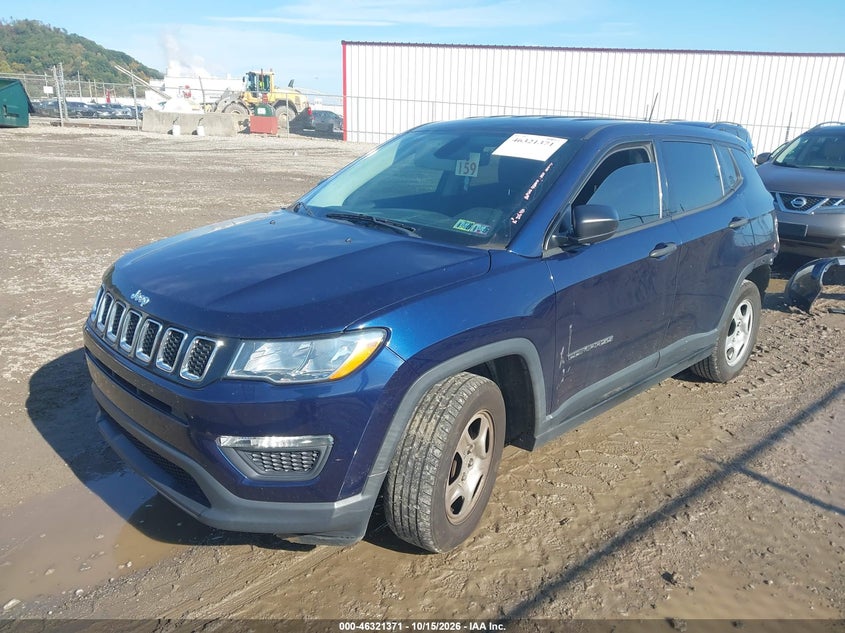 2021 Jeep Compass Sport Fwd, Удар сзади, IAAI, VIN 3C4NJCABXMT514693 — фото 2