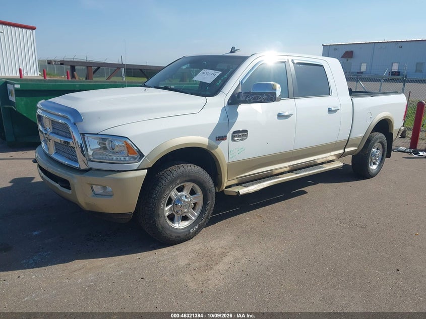 Vin: 3c6tr5pt7dg538493, lot: 46821606, ram 2500 laramie longhorn 20132