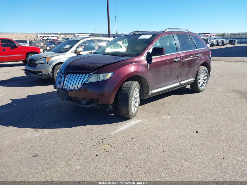 Vin: 2lmdj8jk2bbj01748, lot: 46821679, lincoln mkx 20112