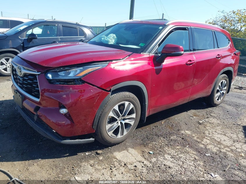 Vin: 5tdgzrbhxls519859, lot: 46821719, toyota highlander xle 20202