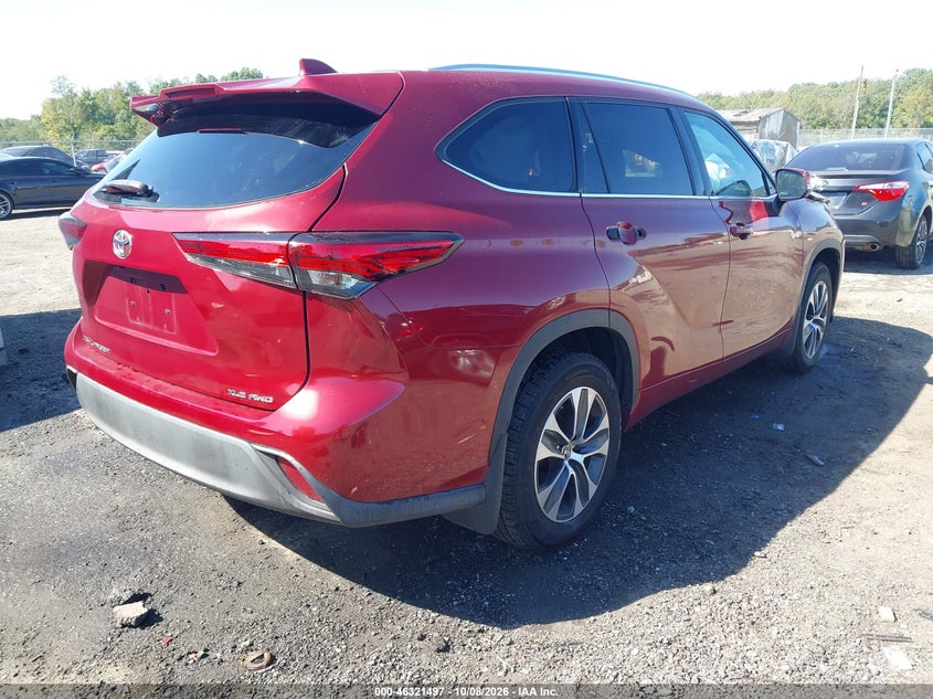 Vin: 5tdgzrbhxls519859, lot: 46821719, toyota highlander xle 20204