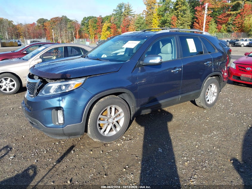 Vin: 5xykt3a69eg513057, lot: 46821738, kia sorento lx 20142