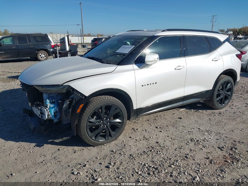 Vin: 3gnkbkrs5ls608863, lot: 46821747, chevrolet blazer awd rs 20202