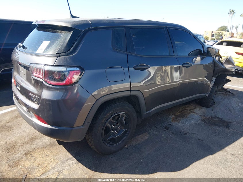 Vin: 3c4njcab0mt538808, lot: 46821839, jeep compass sport fwd 20214