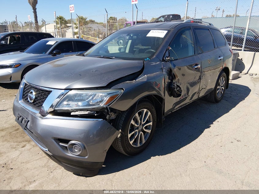 Vin: 5n1ar2mn8gc625875, lot: 46821840, nissan pathfinder s 20162