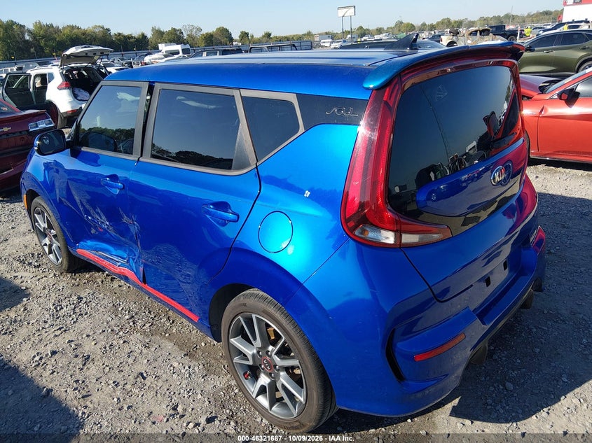 Vin: kndj63au8l7073893, lot: 46821909, kia soul gt-line 20203