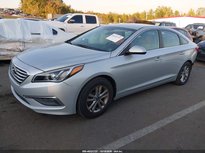 Vin: 5npe24af6fh012868, lot: 46821959, hyundai sonata se 20152