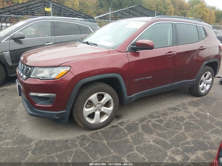 Vin: 3c4njdbb1mt593207, lot: 46822135, jeep compass latitude 4x4 20212
