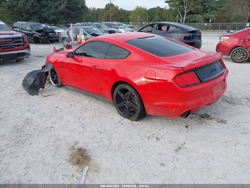 Vin: 1fa6p8cfxg5207471, lot: 46822207, ford mustang gt 20163