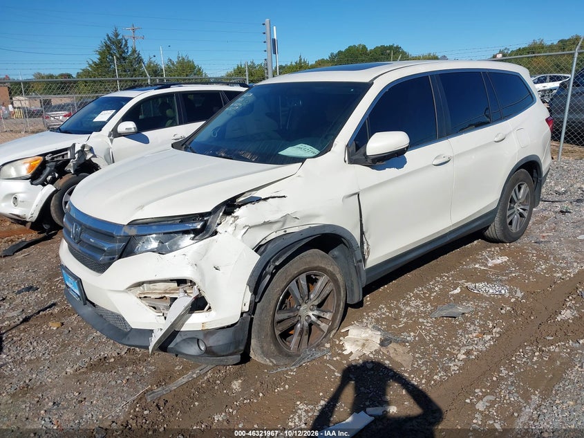 Vin: 5fnyf5h55jb033514, lot: 46822215, honda pilot ex-l 20182