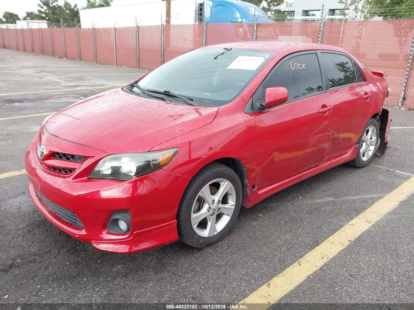 Vin: 5yfbu4ee9bp001987, lot: 46822401, toyota corolla s 20112