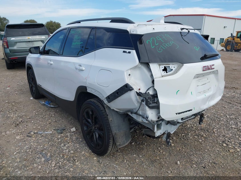 Vin: 3gkalmev9ll346647, lot: 46822431, gmc terrain fwd sle 20203