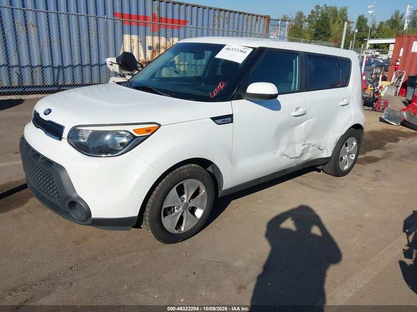 Vin: kndjn2a26g7362353, lot: 46822452, kia soul 20162