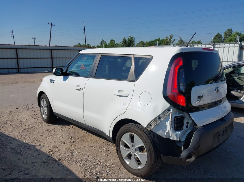 Vin: kndjn2a24g7405233, lot: 46822549, kia soul 20163