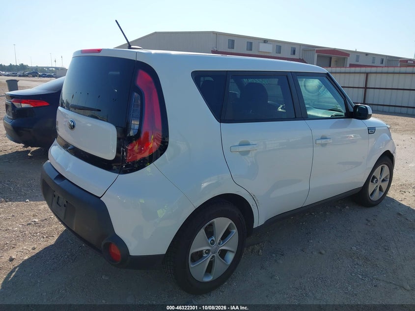 Vin: kndjn2a24g7405233, lot: 46822549, kia soul 20164