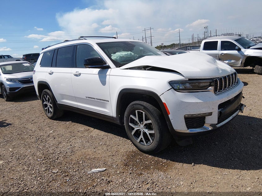 Vin: 1c4rjjbg7p8859411, lot: 46822569, jeep grand cherokee l limited 4x2 20231