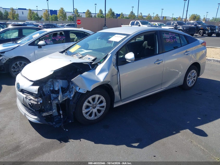Vin: jtdkamfuxn3186336, lot: 46822594, toyota prius le 20222