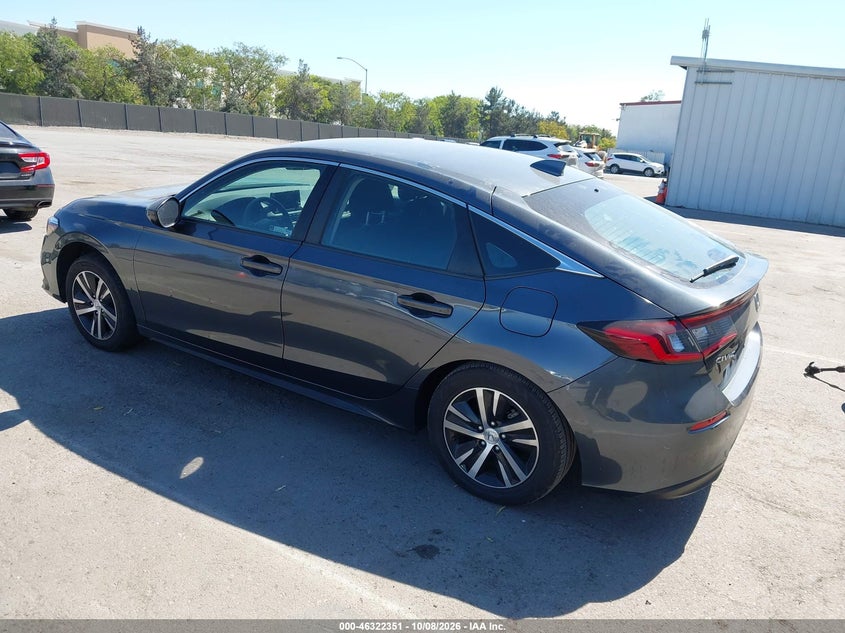 Vin: 19xfl2h57re008159, lot: 46822599, honda civic lx 20243
