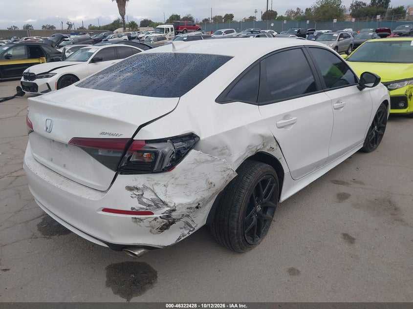 Vin: 2hgfe2f52sh582824, lot: 46822676, honda civic sport 20254