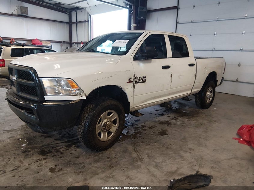 Vin: 3c6ur5clxhg554185, lot: 46822908, ram 2500 tradesman  4x4 6'4 box 20172