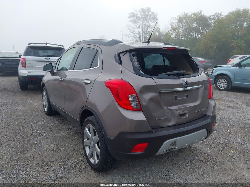 Vin: kl4cjcsb5eb644660, lot: 46823073, buick encore leather 20143