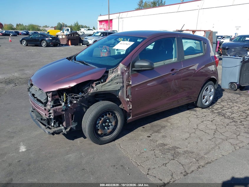 Vin: kl8cb6sa2kc705781, lot: 46823077, chevrolet spark ls cvt 20192