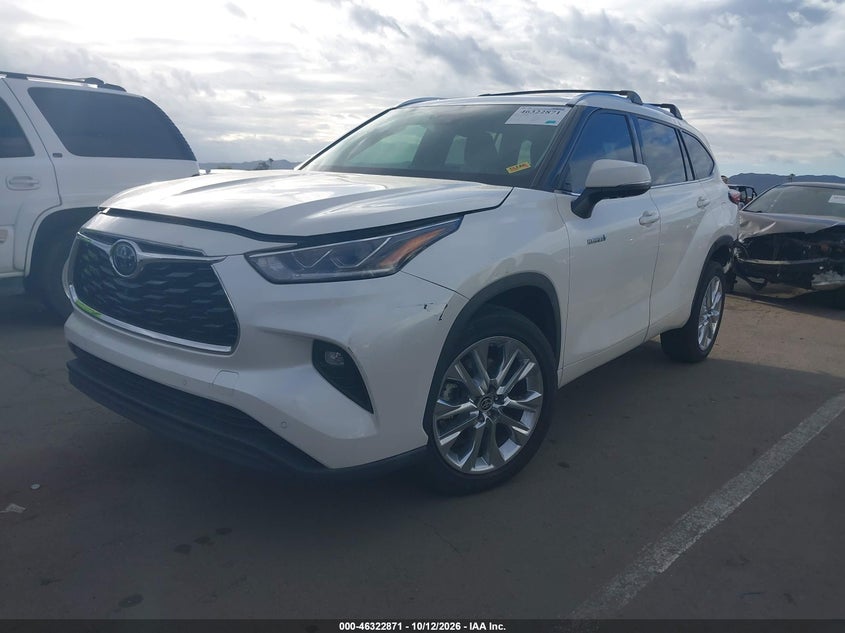 Vin: 5tdyarah1ls003225, lot: 46823119, toyota highlander hybrid limited 20202
